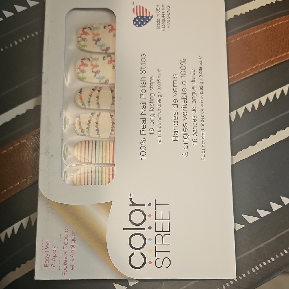 Color Street NWT Multicolor "UnstoppABLE" Support Ribbon Nail Art Strips